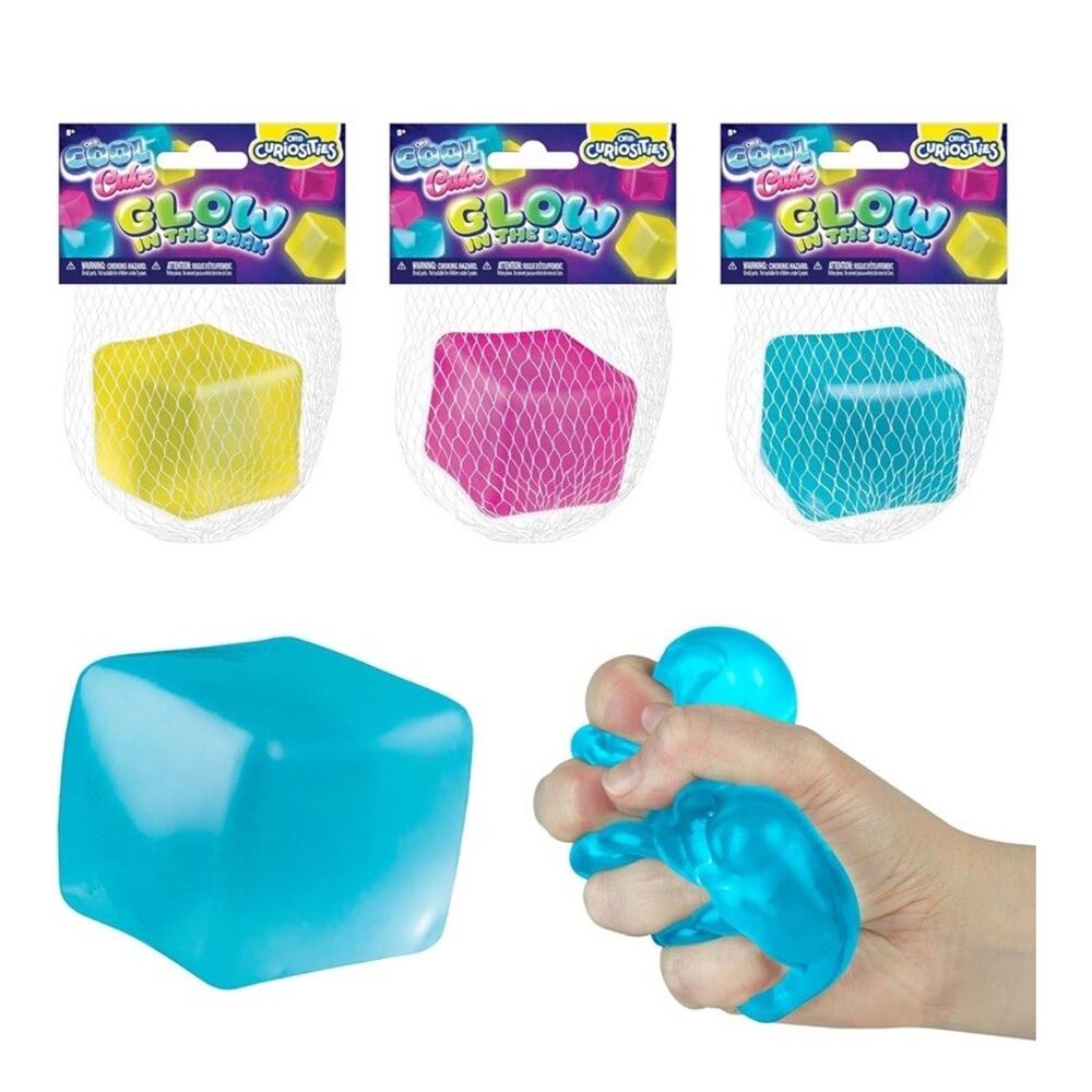 🔥ORB Curiosities Cool Cubes Glow in The Dark Stress Cube Toys 3 Pack BNWT🔥